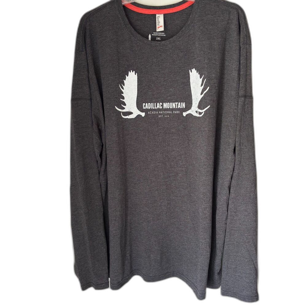 Kastlfel Man Size 2XL Cadillac Mt. ACADIA NATIONAL PARK Soft Long Sleeve T-Shirt
